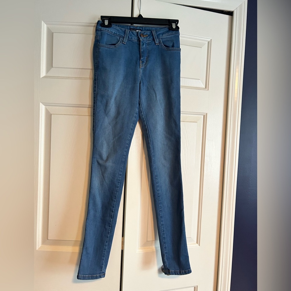 Medium Wash Mid Rise Skinny Jeans